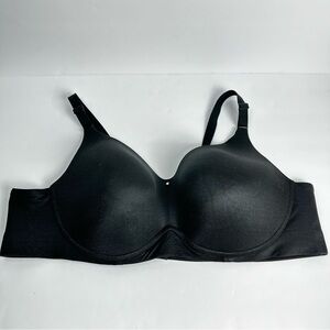 Cacique Lane Bryant lightly lined no wire Black Bra 46C adjustable straps